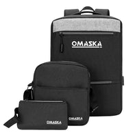 HKM-593299 Durable Waterproof Laptop Backpack with USB Charging Port and Large Capacity for Business and Travel
