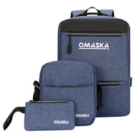 HKM-593299 Durable Waterproof Laptop Backpack with USB Charging Port and Large Capacity for Business and Travel