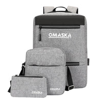 HKM-593299 Durable Waterproof Laptop Backpack with USB Charging Port and Large Capacity for Business and Travel