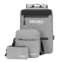 HKM-593299 Durable Waterproof Laptop Backpack with USB Charging Port and Large Capacity for Business and Travel