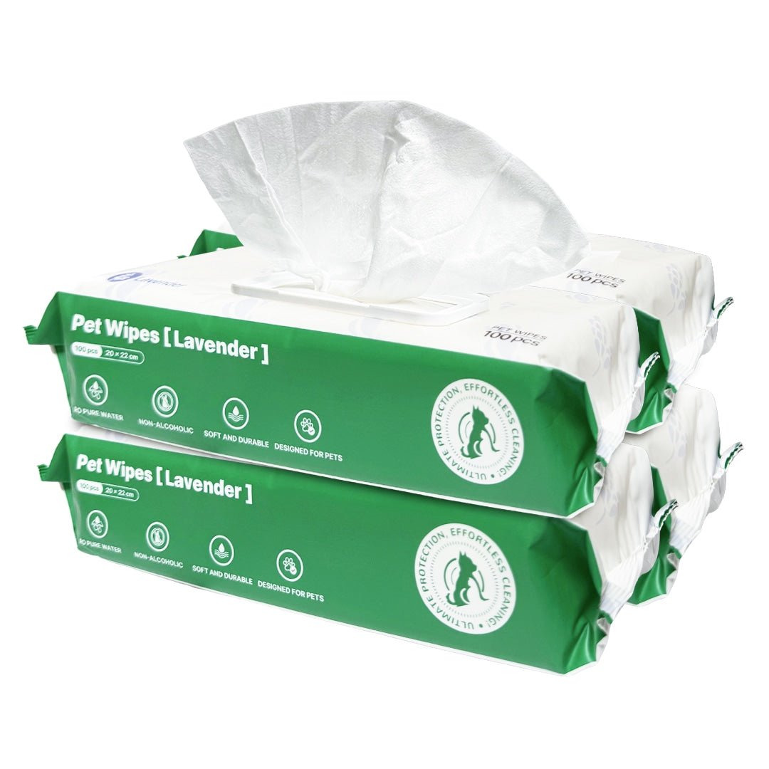 HKM-5933885 Antibacterial Dog and Cat Wipes with Silver Ions - Unscented, Hypoallergenic for Paws, Face, Ear, and Butt Cleaning