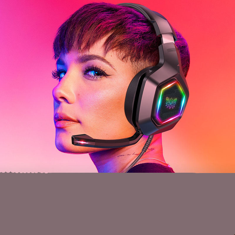 HKM-593427 Wired Gaming Headset with Microphone and Noise Reduction, 3.5mm Adapter, Black