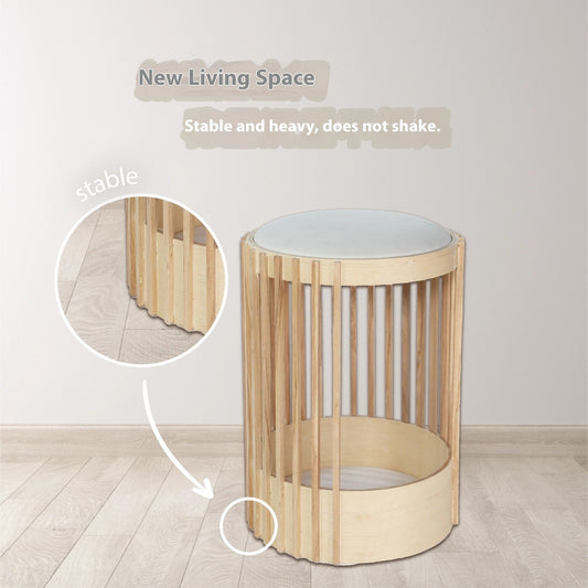 HKM-5935293 Solid Wood Cat Climbing Frame and Bed - Bite-Resistant, Simple Design, 40x60cm