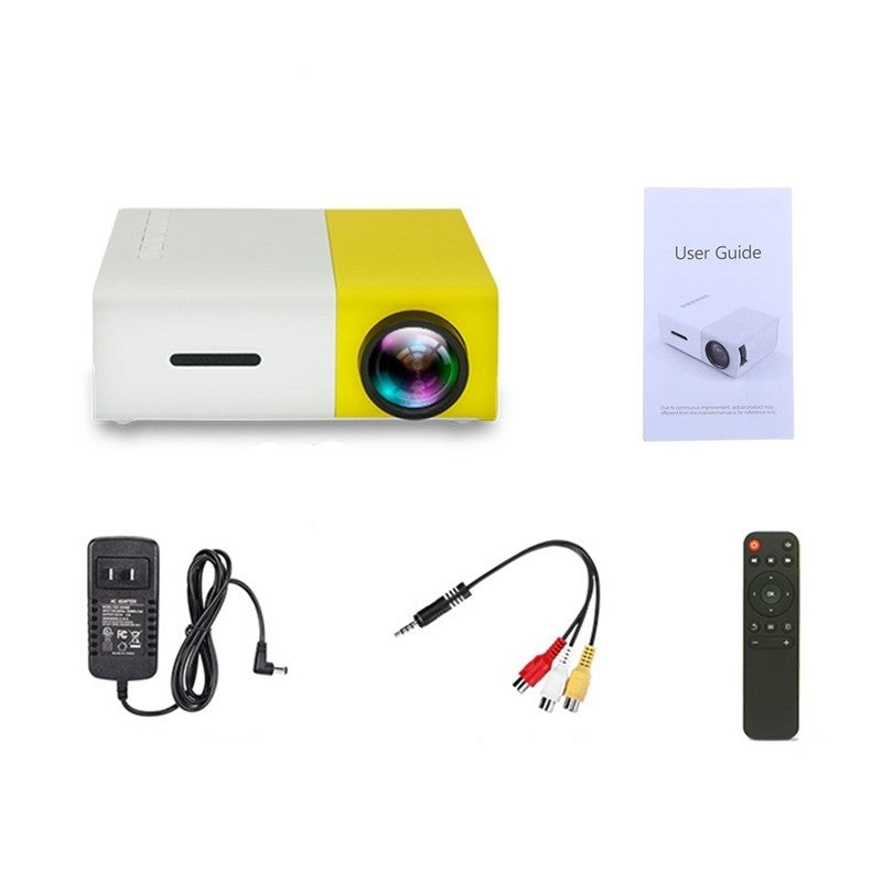 HKM-593555 1080P LED Mini High-Definition Projector with Portable Design and Built-in Speaker