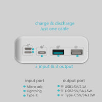 HKM-593619 30000mAh Polymer Lithium Ion Power Bank with Digital Display and Multi-USB Output