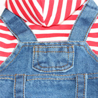HKM-5936573 Casual Denim One-Piece Suit for Pets in Various Sizes