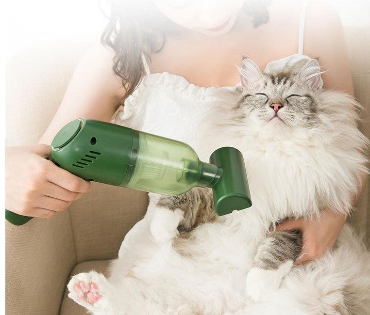 HKM-5937597 Electric Cat and Dog Hair Suction Vacuum Cleaner for Home Use, Green, Compact Design