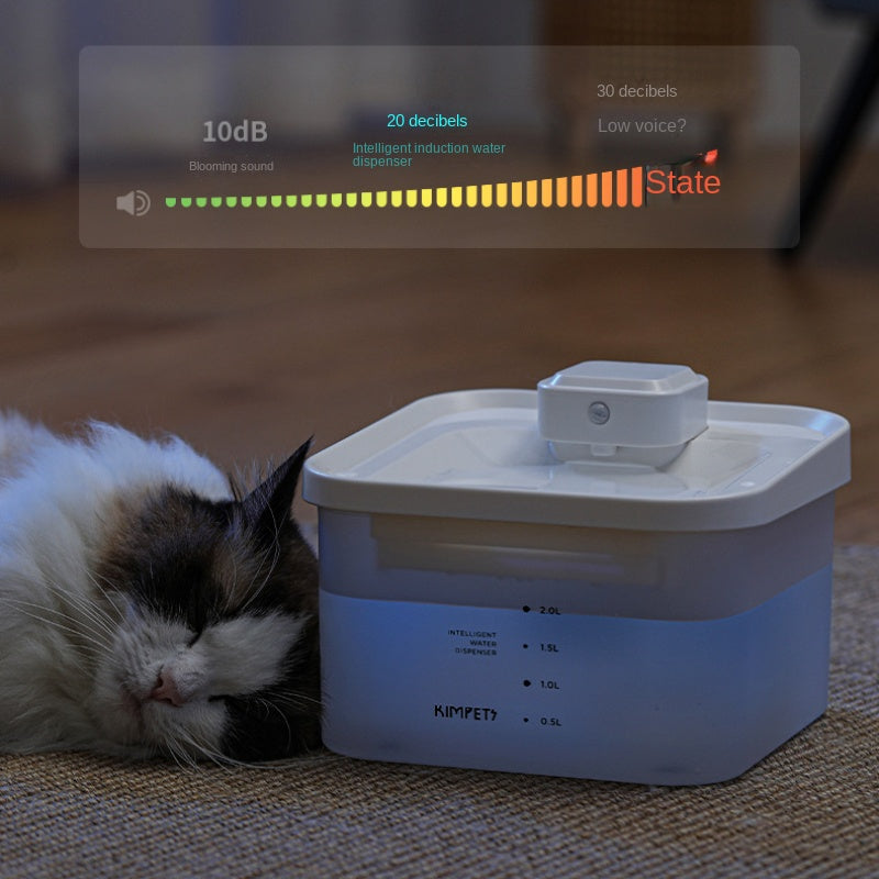 HKM-5937853 Automatic Cat Water Dispenser with UV Sterilization and 2000ml Capacity