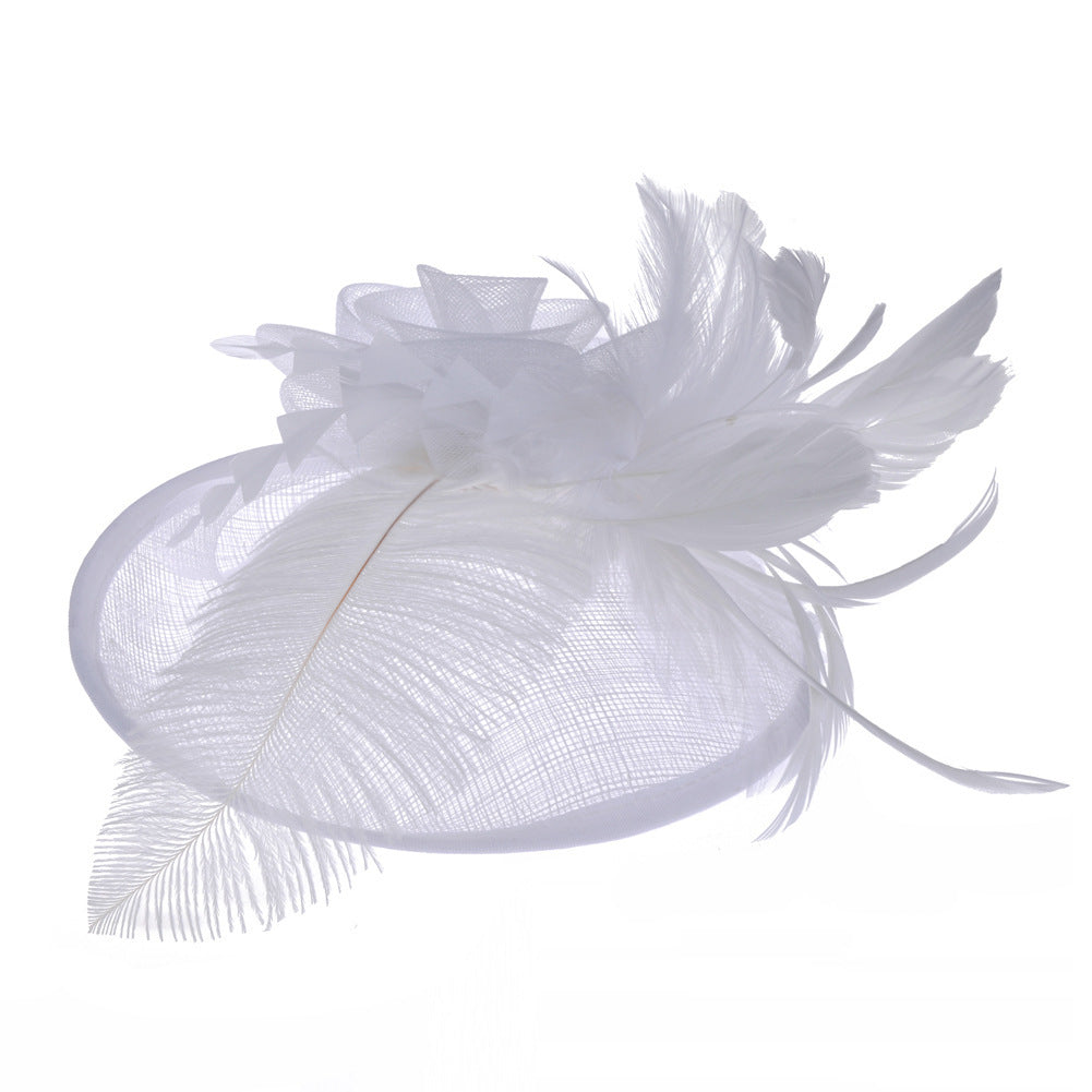 HKM-593811 Ostrich Wool Western Style Top Hat with Floral Embellishments for Women