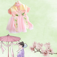 HKM-5938365 Lightweight Summer Cat Hanfu Dress in Various Sizes - Polyester Fabric