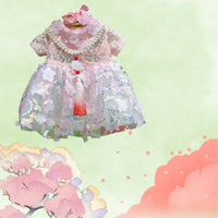 HKM-5938365 Lightweight Summer Cat Hanfu Dress in Various Sizes - Polyester Fabric
