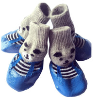 HKM-5938621 Waterproof Non-Slip Pet Shoes for Dogs and Cats - Set of 4, Cotton & Rubber, Available in Sizes S, M, L