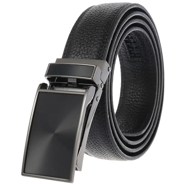 HKM-593939 Automatic Buckle Genuine Leather Belt - Model LY33-30001-5