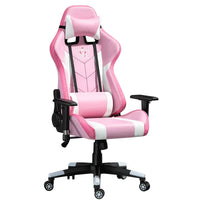 HKM-593939 Ergonomic Racing Style Gaming Chair with Adjustable Backrest and Height for Office and Computer Use