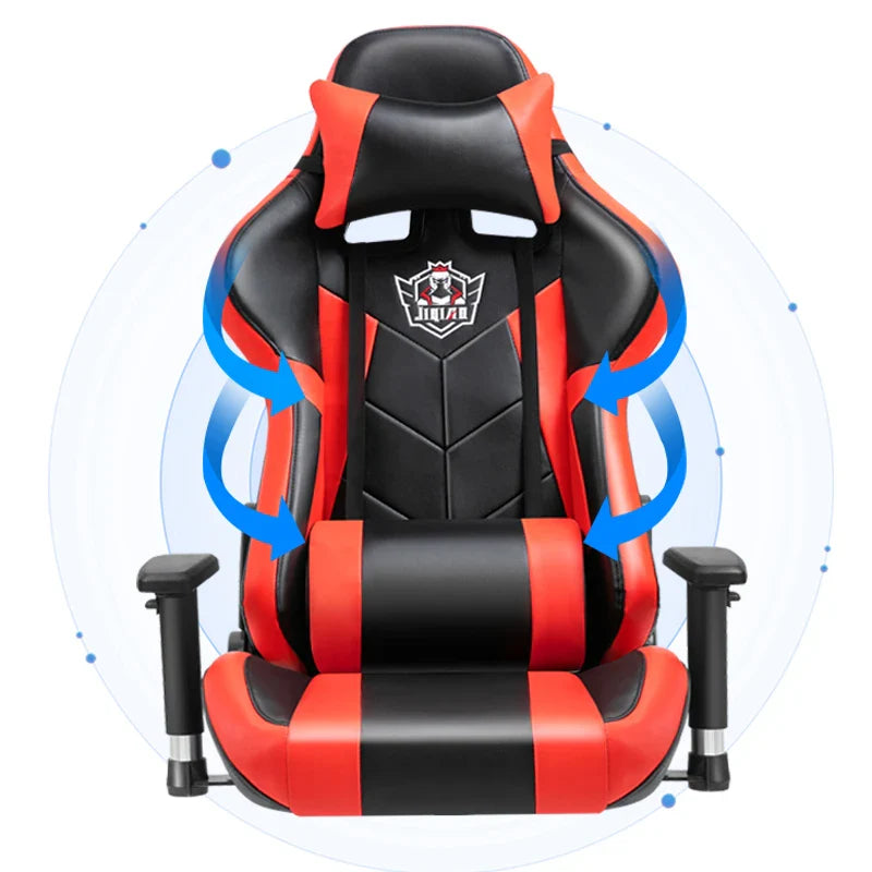 HKM-593939 Ergonomic Racing Style Gaming Chair with Adjustable Backrest and Height for Office and Computer Use
