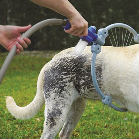 HKM-5939645 One-Key Foldable Pet Bathing Hose with Shampoo Dispenser for Easy Grooming