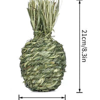 HKM-5940413 Pet Rabbit Stuffy Toys Set - Timothy Grass Chewable Snacks for Guinea Pigs and Small Animals