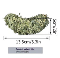HKM-5940413 Pet Rabbit Stuffy Toys Set - Timothy Grass Chewable Snacks for Guinea Pigs and Small Animals