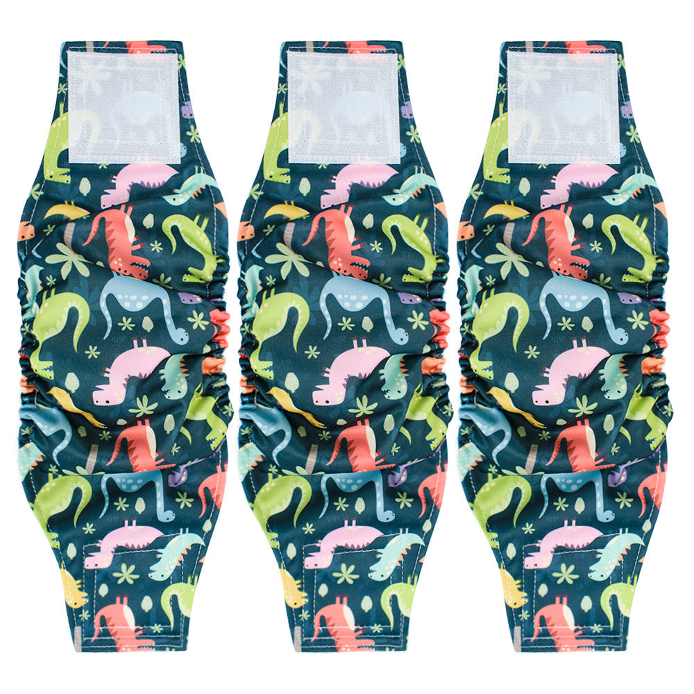 HKM-5942333 Leak-Proof Absorbent Dog Menstrual Pants - Polyester Material for Male Dogs, Sizes S-XL