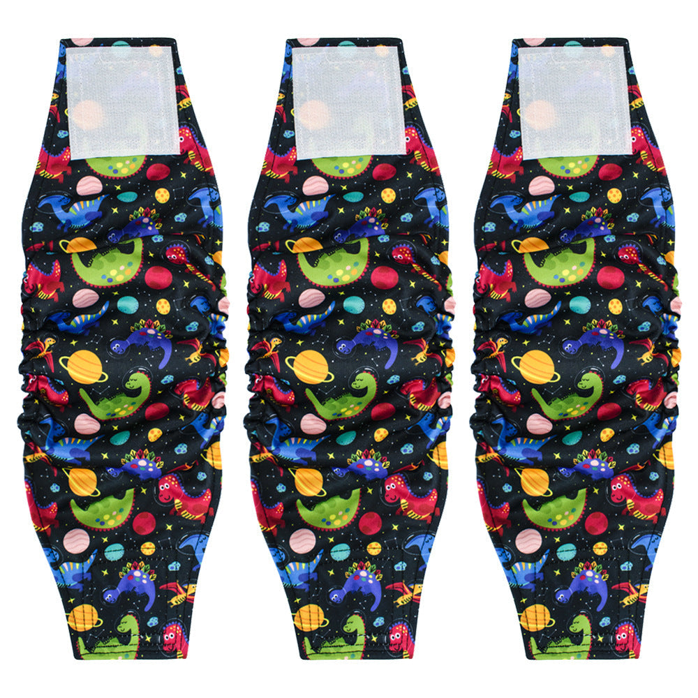 HKM-5942333 Leak-Proof Absorbent Dog Menstrual Pants - Polyester Material for Male Dogs, Sizes S-XL