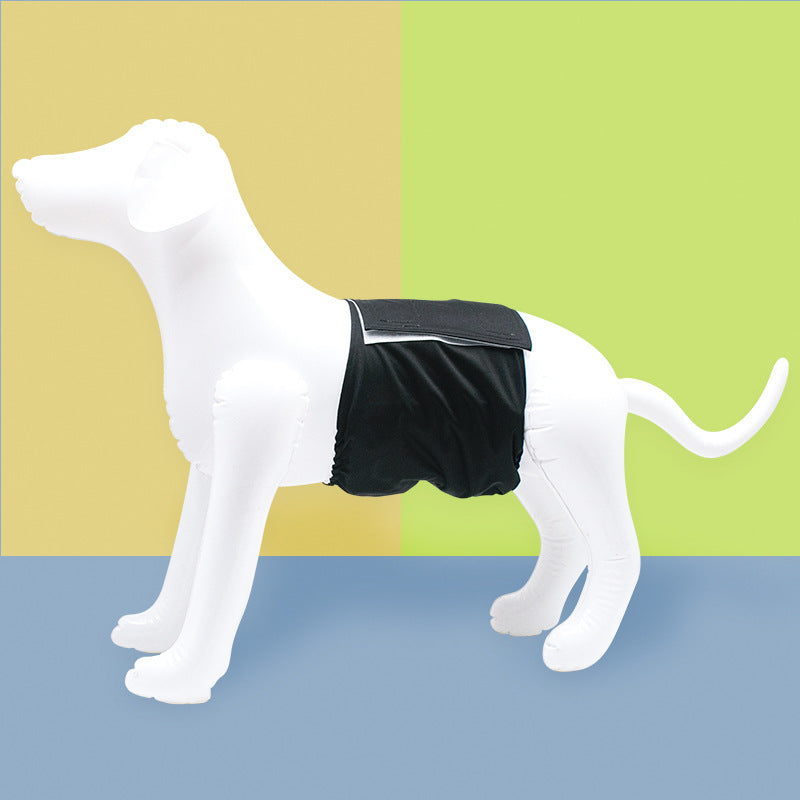 HKM-5942333 Leak-Proof Absorbent Dog Menstrual Pants - Polyester Material for Male Dogs, Sizes S-XL