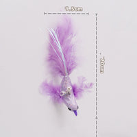 HKM-5942589 Detachable Cat Play Stick with Feathers and Suction Cup Base