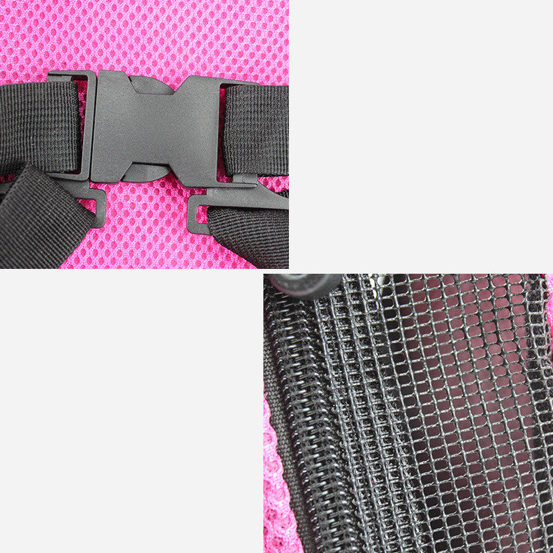 HKM-5943997 Pet Chest Bag and Dog Backpack for Convenient Outings, Soft Nylon Material, Available in Red and Rose Red