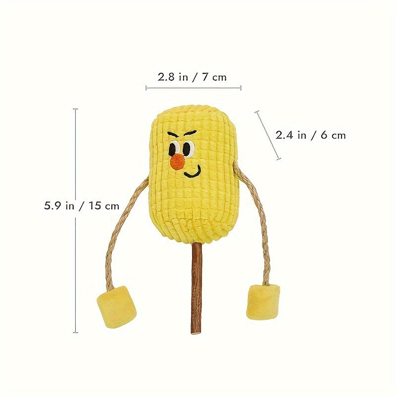 HKM-5945021 Natural Corn Cob Cat Toy with Catnip for Teeth Cleaning and Molar Care