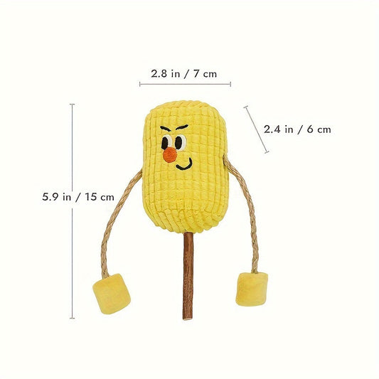 HKM-5945021 Natural Corn Cob Cat Toy with Catnip for Teeth Cleaning and Molar Care
