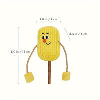 HKM-5945021 Natural Corn Cob Cat Toy with Catnip for Teeth Cleaning and Molar Care