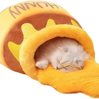 HKM-594579 Comfortable Memory Foam Cat Bed with Removable Cushion - Washable Pet Furniture Design