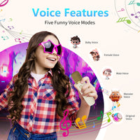 HKM-594579 Mini Karaoke Machine with Colorful Lights and Wireless Microphones for Endless Fun