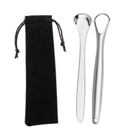 HKM-594643 Rose Gold and Silver Tongue Cleaner - Oral Hygiene Beauty Tool