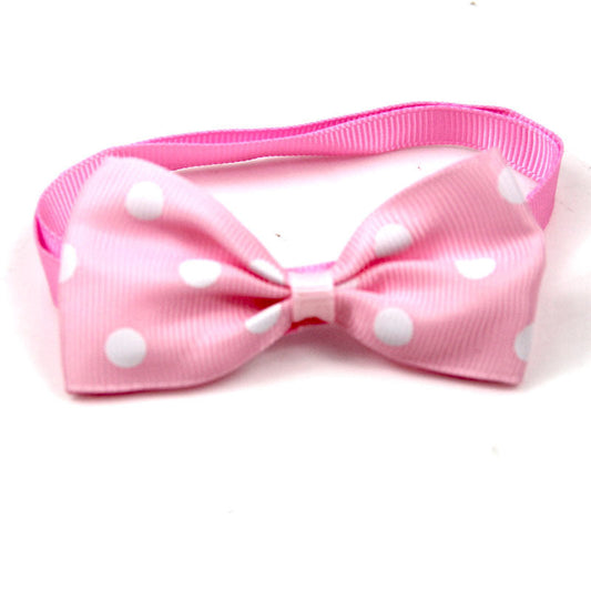 HKM-5947325 Adorable Polka Dot Bow Ties for Pets in Various Colors and Sizes