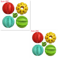 HKM-5948349 Bite-Resistant Rubber Dog Food Ball Toy - Mint Flavor Watermelon Design for Chewing and Play