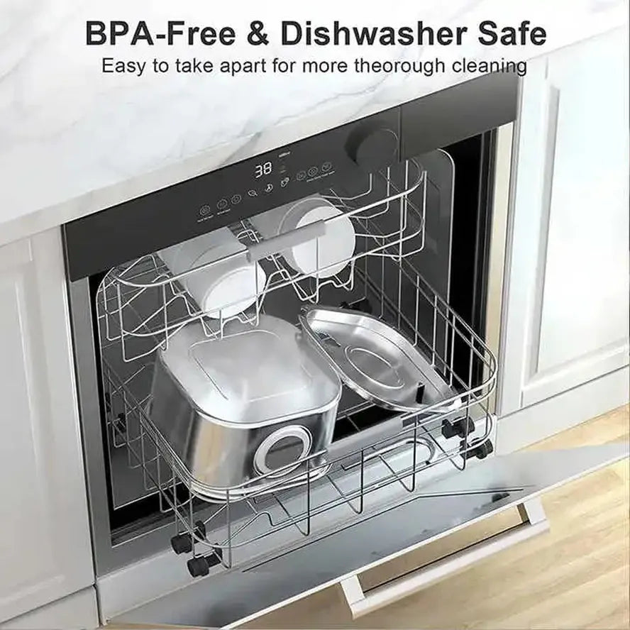 HKM-594835 Stainless Steel Cat Water Fountain with Water Level Window, 3.2L Capacity, Boat-Shaped Design