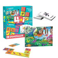 HKM-594899 Custom 4-in-1 Cartoon Puzzle and Memory Game Set for Kids - Educational Flash Cards and Jigsaw Fun