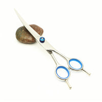 HKM-5949117 Dog Grooming Scissors and Comb Set - Stainless Steel Finishing Tools with Leather Bag