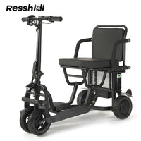 HKM-595091 Foldable 3-Wheel Electric Mobility Scooter for Off-Road Travel - 300W, 15km/h, 10AH Battery, Lightweight, Waterproof