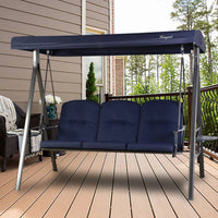 HKM-595091 Modern Hanging Swing Chair with Cushion and Iron Stand for Outdoor Spaces