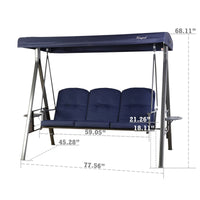 HKM-595091 Modern Hanging Swing Chair with Cushion and Iron Stand for Outdoor Spaces