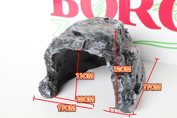HKM-5951549 Large and Small Reptile Cave Hideout for Tortoises, Snakes, and Lizards - Durable Resin Design