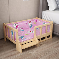 HKM-5951933 Stylish Wooden Dog Bed with Soft Cotton Cushion in Multiple Colors