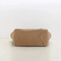 HKM-595283 Large Capacity Retro Canvas Shoulder Bag with Genuine Leather Accents