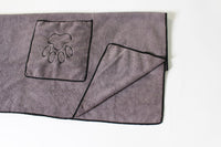 HKM-5952957 Absorbent Microfiber Pet Towel - Soft Cartoon Design, 50x100cm, Gray