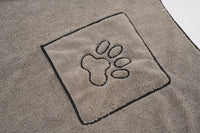 HKM-5952957 Absorbent Microfiber Pet Towel - Soft Cartoon Design, 50x100cm, Gray