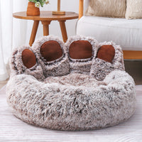 HKM-5953341 Bear Paw Plush Dog Nest in Various Sizes and Colors