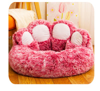 HKM-5953341 Bear Paw Plush Dog Nest in Various Sizes and Colors