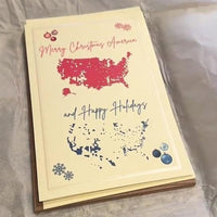 HKM-595347 Festive Yellow and White Merry Christmas Card - 10, 20, or 30 Pack Options for Birthday and Sympathy Gifts