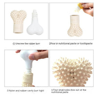 HKM-5954109 Bone-Shaped Refillable Dog Toothpaste Toy for Oral Care and Gum Massage
